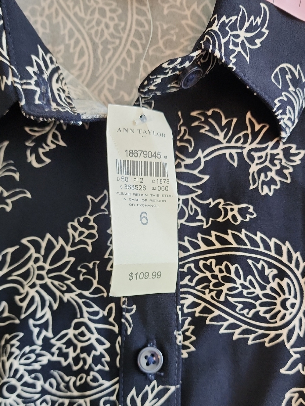 Ann Taylor Black Sleeveless Paisley Romper Brand New - Picture 6 of 9